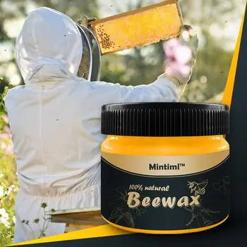 

1 Set Wood Seasoning Beeswax Solid Pure Bee-wax Furniture Care Polisher Waterproof Wood Wax Polish Maintenance for Cabinet Table