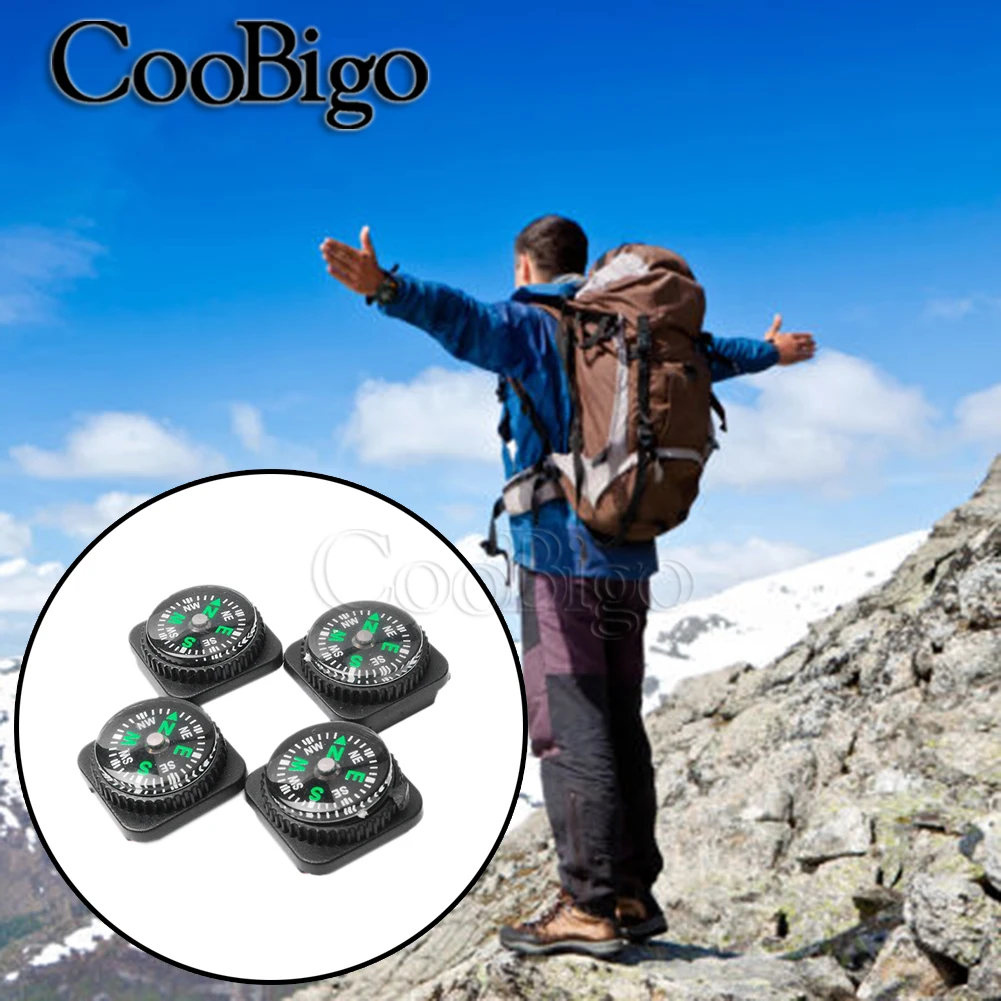Mini Compass Portable North Navigation Button for Paracord Bracelet Bag Strap Watch Accessories Survival Outdoor Hiking Kit 1pc waterproof compass mini compass navigation compass portable compass survival compass