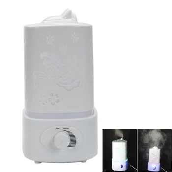 

360 Degree Rotatable Dual Nozzles Supersonic Wave Mini Night Light Humidifier Fragrance Diffuser White Liquid Air Freshener