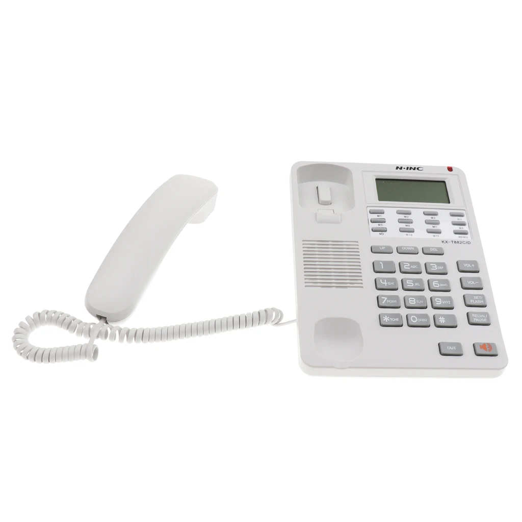 Проводной телефон домашняя настенная линия офис бизнес стационарный телефон - Цвет: Белый