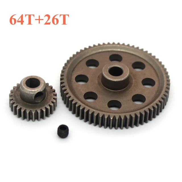 HSP 11184 Metallo Acciaio Spur Diff Differenziale Main Gear 64 T Motor Pinion gears 17T-5mm 21T-5mm 26T-5mm 29T-5mm