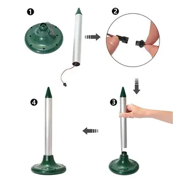 

Pest Repeller Outdoor Solar Efficient Eco-Friendly Rodent Insect Snake Yard Ultrasonic Garden Mouse New Sonic