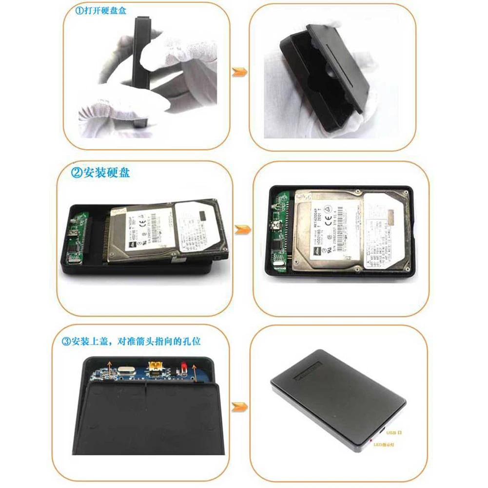 USB 3,0 Интерфейс 2,5 дюйма HDD для жесткого диска ноутбука корпус диск внешний чехол коробка