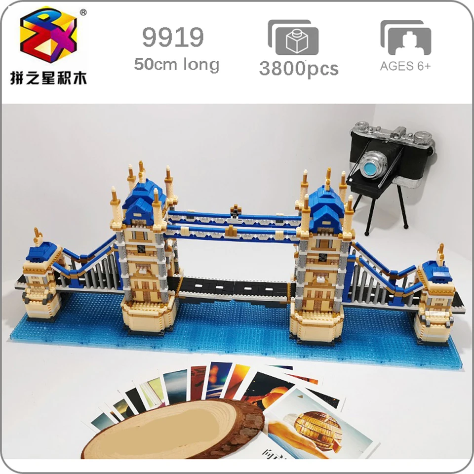 

The Tower Bridge of London Building Blocks 3D Model World Famous Architecture DIY Mini Diamond Blocks Bricks Toy for Boys Gifts