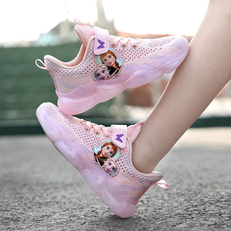 Zapatillas de de princesa para niños, zapatos informales a moda, transpirables, antideslizantes de fondo suave, novedad de 2021|Zapatillas deportivas| - AliExpress
