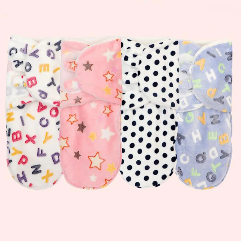 Swaddle blanket baby Sleeping Bag Velvet sack cotton Wrap Thicken Swaddling Infant outdoor winter YBC018