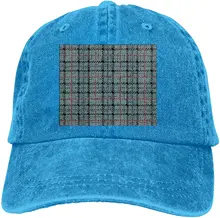 

Scottish Tartan Plaid Sports Denim Cap Adjustable Unisex Plain Baseball Cowboy Snapback Hat