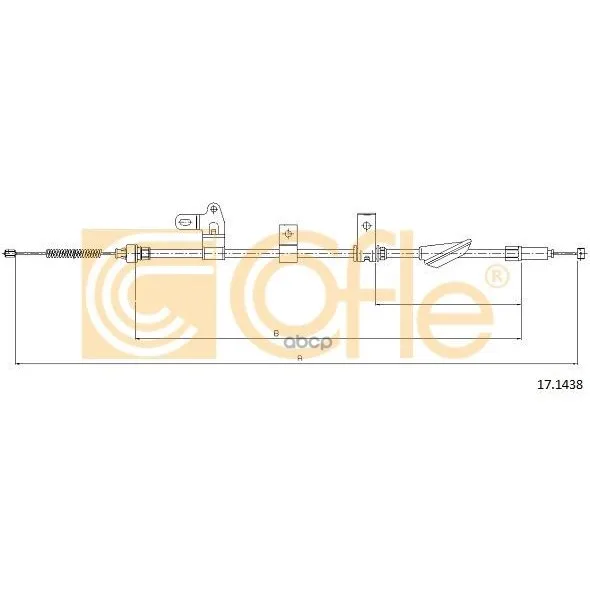 Трос Стояночного Тормоза Лев Задн Toyota Corolla Verso All 04-08 Cofle арт. 17.1438