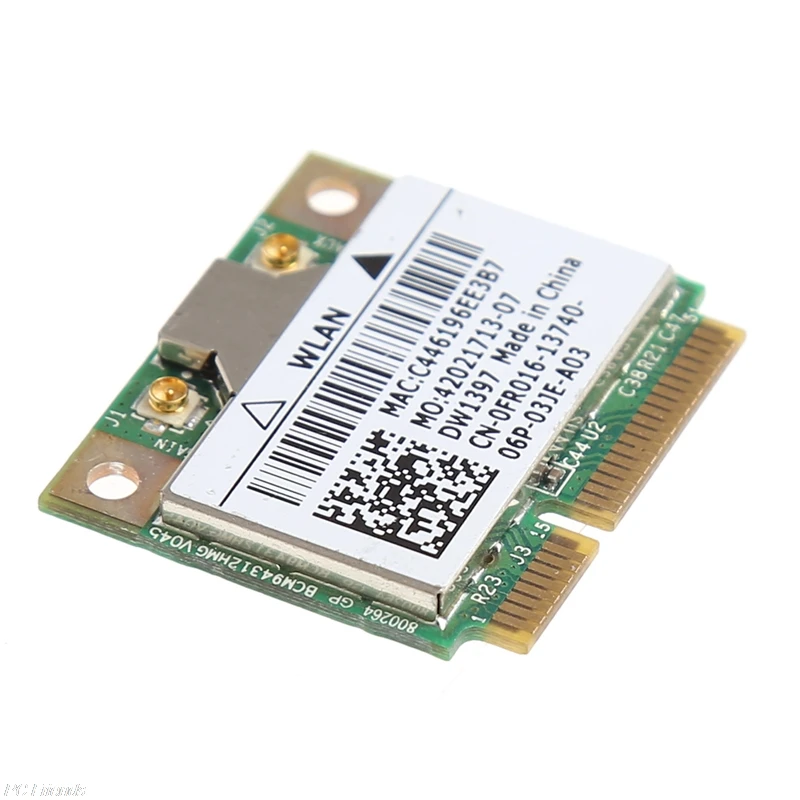 54 М беспроводная Wifi Мини карта PCI E для Dell DW1397 0KW770 Broadcom BCM94312HMG2L|Сетевые карты| |