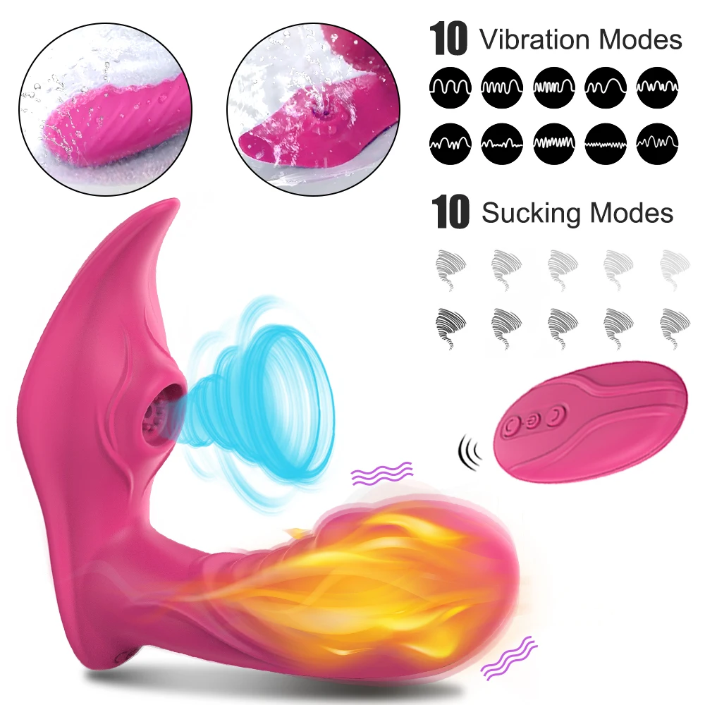 Wireless Remote Control G Spot Clit Sucker Clitoris Stimulator Couple Dildo Panties Vibrator Female Sex Toys for Women Adults 18