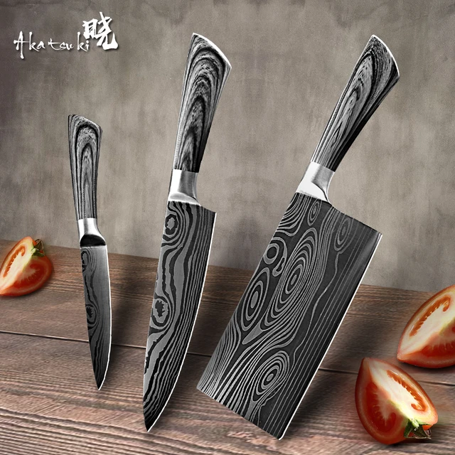 Stainless Steel Drawing Gyuto Cleaver Set Slicer  Stainless Steel Kitchen  Knives - Kitchen Knives - Aliexpress