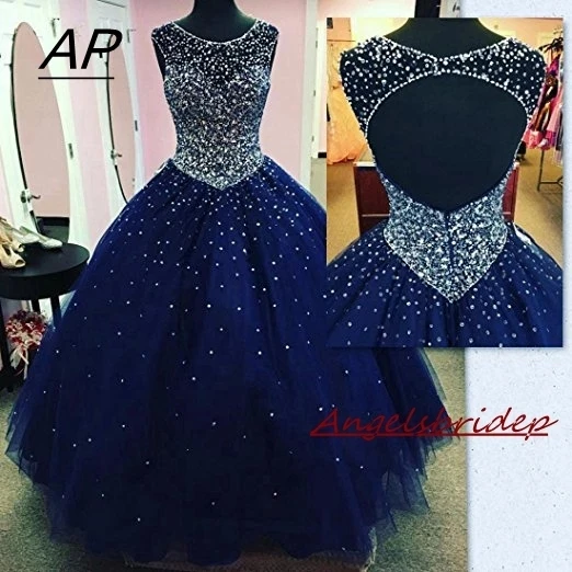

ANGELSBRIDEP Quinceanera платья 2022 вечерние Искрящиеся Кристальные бусины Тюль Сладкие 16 Бальные платья Дебютант вечернее платье на заказ