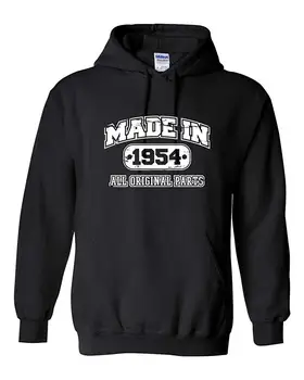 

64th Birthday Hoodie Made in 1954 Sweatshirt Mens Funny Hoodie XL Black Men Women Hoodie Sweatshirt