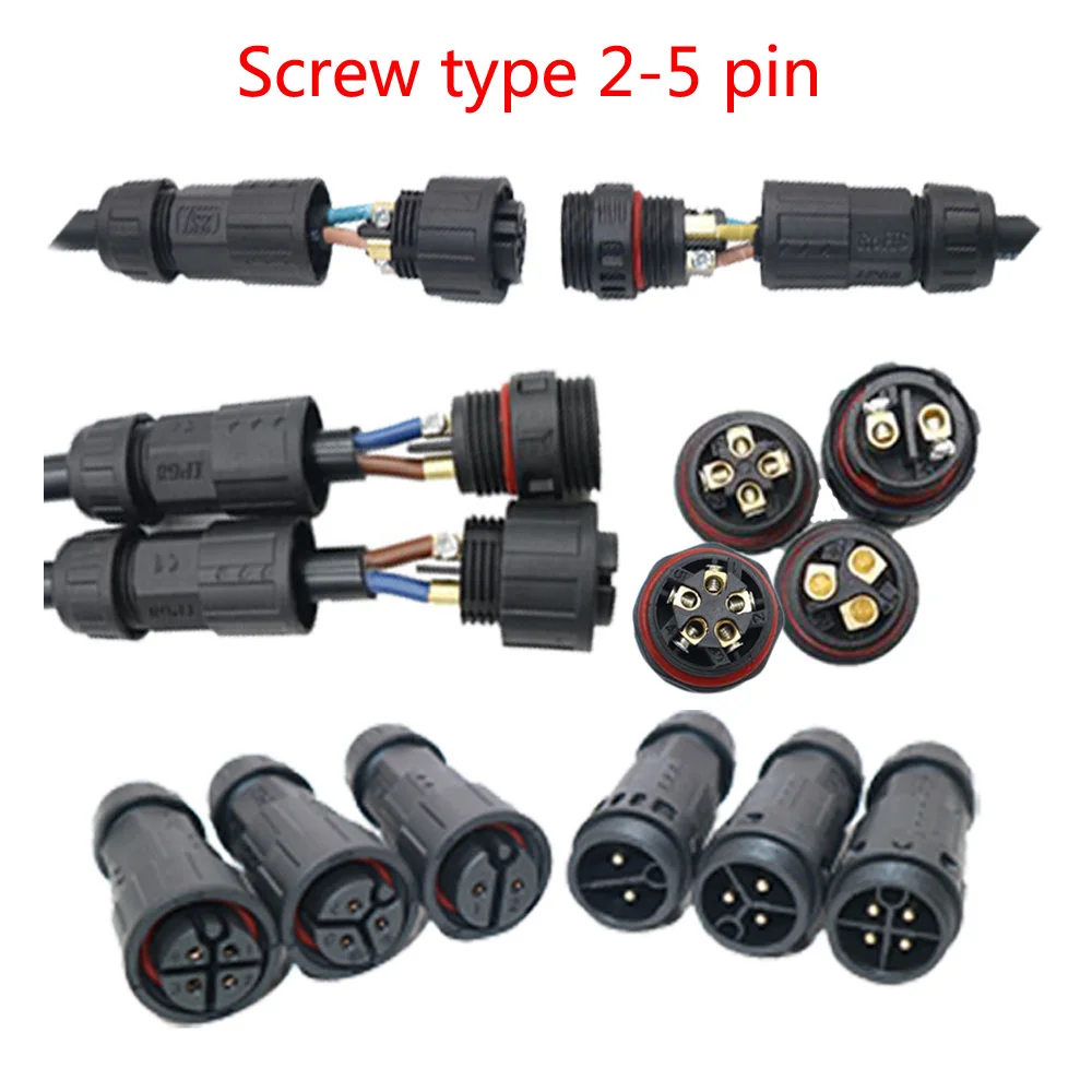 1 шт. водонепроницаемый соединитель для кабеля IP68|cable 4 pin|ip68 connector 2 pinconnector pin waterproof |