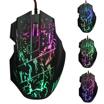 

USB Wired Gaming Mouse 6 Buttons LED Colorfu Backlight Professional Mouse Gamer Mice for PC Notebook Laptop E-sports Game
