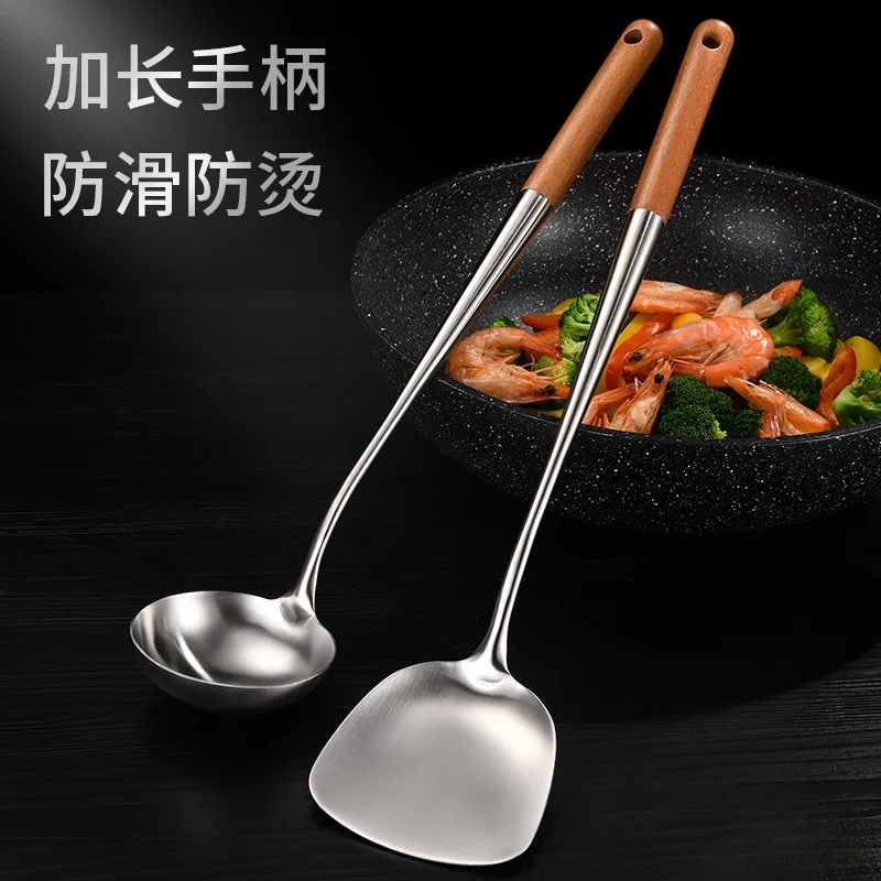 

Household Heat Resistant Stainless Steel Spatula Kitchenware Kit Spatula Spatula Ladel Cooking Utensils Logo Customizable