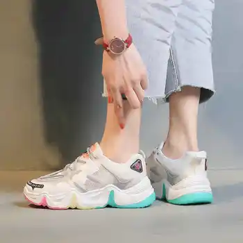 

2020 Popular Shoes Women Casual Walking Mesh Sneakers on The Platform Handmade Female Shoe Breathable Woman Flats Zapatos X35