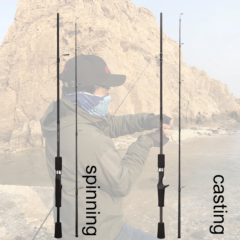 Obei jupite casting spinning rod  baitcasting travel street  carbon fishing rod  M/ml  7-21g 1.68m/5'6"  lure rod