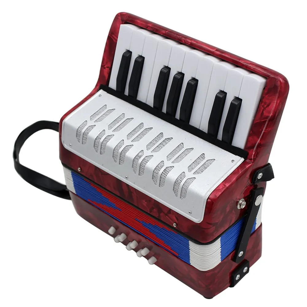 Детский 17-Key 8 бас мини маленький аккордеон Образовательный музыкальный инструмент Ритм Группа игрушка Горячая