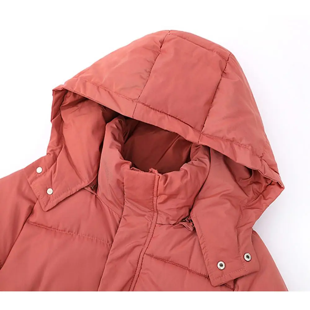 winter new Korean version of loose students thick super long paragraph over the knee commuter coat down jacket cotton women