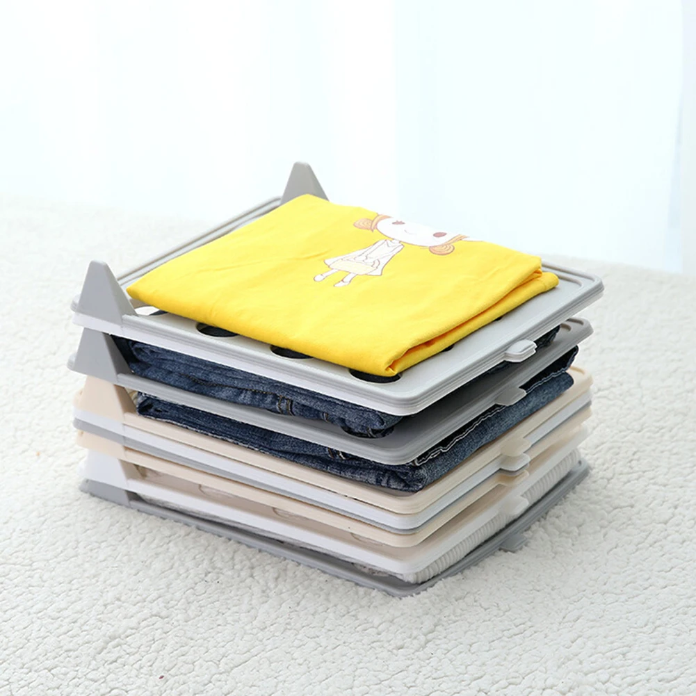 3 шт. Бытовая Одежда складная доска футболка стеллаж для хранения мешок для белья футболка для документов домашний шкаф Органайзер