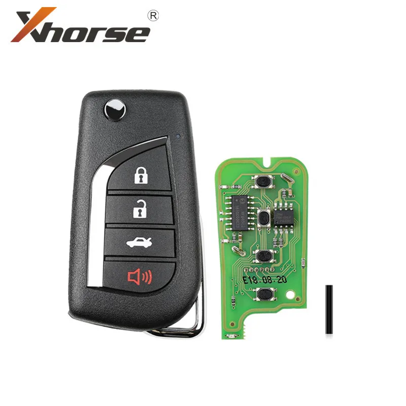 Xhorse ключ для Toyota Тип до Y.T стиль (Flip 4BTN) проводной универсальный пульт
