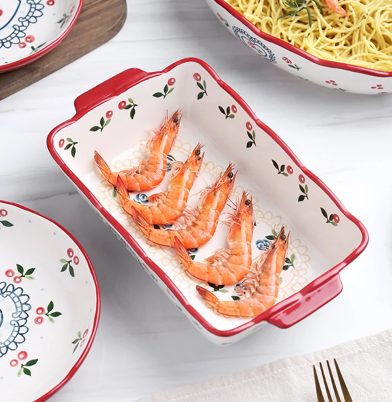 Household Ceramic Dish Creative Fruit Big Fish Dish Pasta Bowl Salad Bowl Soup Plate For Kitchen Dishes Dessert Tray