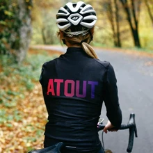 ATOUT ONYX LS JERSEY 19 Зимняя Теплая Флисовая велосипедная одежда черный MTB с длинным рукавом Велоспорт Джерси Майо ciclismo invierno polar