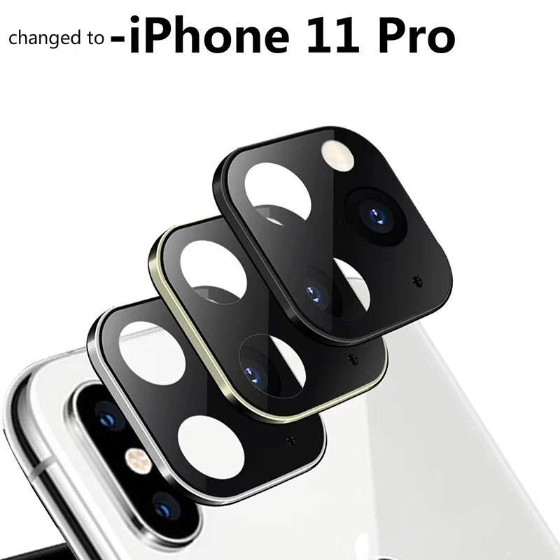 Для iphone X XS Max Камера объектив Экран протектор из металла и закаленного Стекло задний объектив аксессуары похожим на нового iphone 11 pro Max