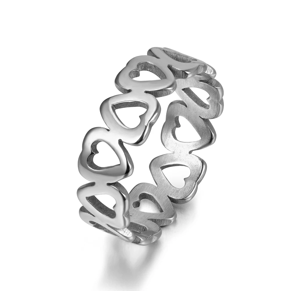 Женское кольцо AENINE из нержавеющей стали 316L в форме сердца|ring jewelry|womens rings jewelrywomen |