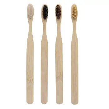 

4pcs Environmental Soft Head Bamboo Toothbrush For Oral Care Teeth Cleaning Soft Bristle Brushes Dropshipping