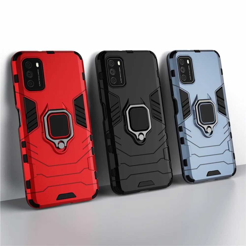 

Shockproof Armor Case for Xiaomi POCO M3 Case Ring Holder Stand Phone Back Cover for Xiaomi Pocophone POCO M3 mi pocoM3 Funda