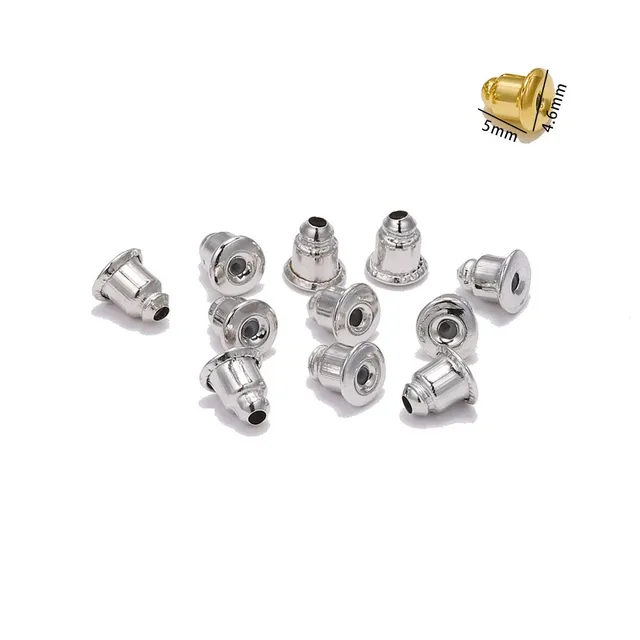 200-2000pcs Soft Silicone Rubber Earring Back Stoppers for Stud Earrings DIY Earring Findings Accessories Bullet Tube Ear Plugs Style3 White K