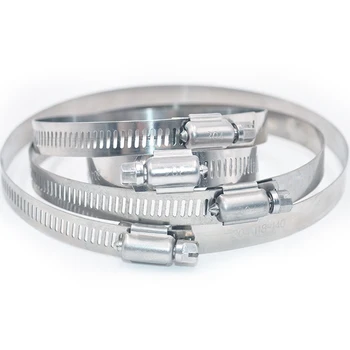 

33-57mm 304 Stainless Steel Hose Clamp Screw Worm Drive Hoop Metal Pipe Clip