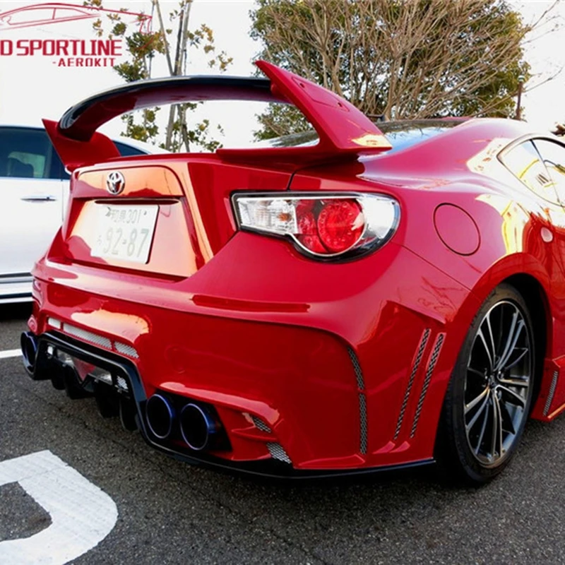 Стайлинг автомобиля Неокрашенный Черный FRP стиль GT 86 BRZ спойлер на задний