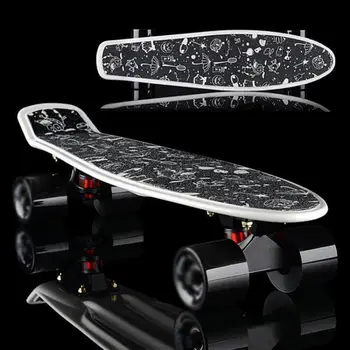 

Hot! Skateboard Sticker Professional Solid/Printed Anti-slip Adhesive Single Rocker Sandpaper For Penny Board Print Patter