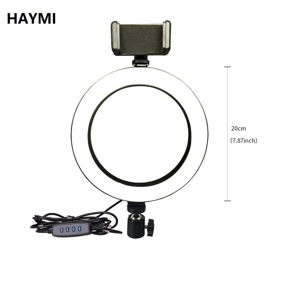 

Photography 8Inch/20cm Dimmable LED Light Ring Light Youtube/Facebook Live Video Photo Studio Make Up Light with Table Tripod