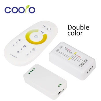 

DC12-24A Double Color Led Strip RF Controller + 2.4G Touch Screen RF Remote Control 1set