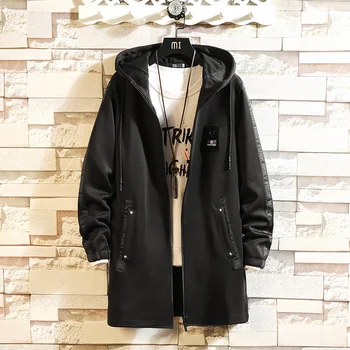 

Mens Trench Coat Fashion 2020 Autumn Harajuku Windbreaker Overcoat Male Casual Outwear Hip Hop Men Jacket