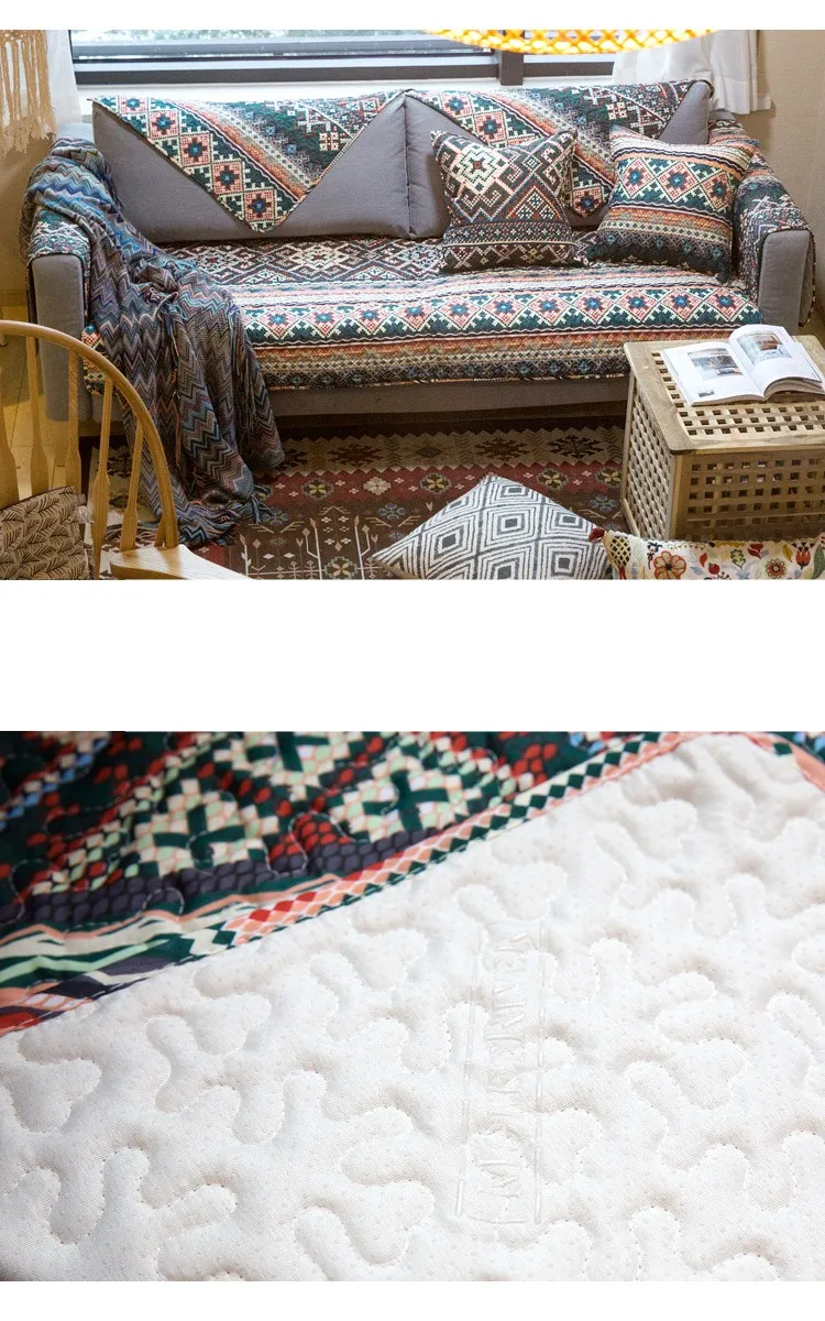 Bohemian National Style Sofa Cover Fashion Personality Cloth Stain Resistant Versatile Geometric Retro Sofa Towel