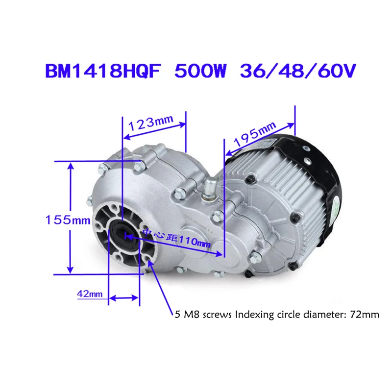 BM1418HQF 500W 48V motore brushless, triciclo Elettrico differenziale motore,  motore elettrico della bici|motor component|tricycle motormotor - AliExpress