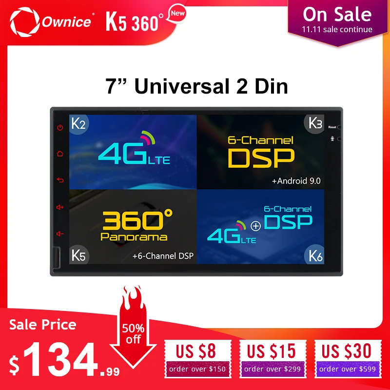 Ownice K3 K5 K6 Octa Core Android 9.0 2 din Universal Car DVD 4G SIM LTE DSP Network DAB+ Radio Player GPS Navi dvd 360 Panorama Ownice K3 K5 K6 Octa Core Android 9.0 2 din Universal Car DVD 4G SIM LTE DSP Network DAB+ Radio Player GPS Navi dvd 360 Panorama
