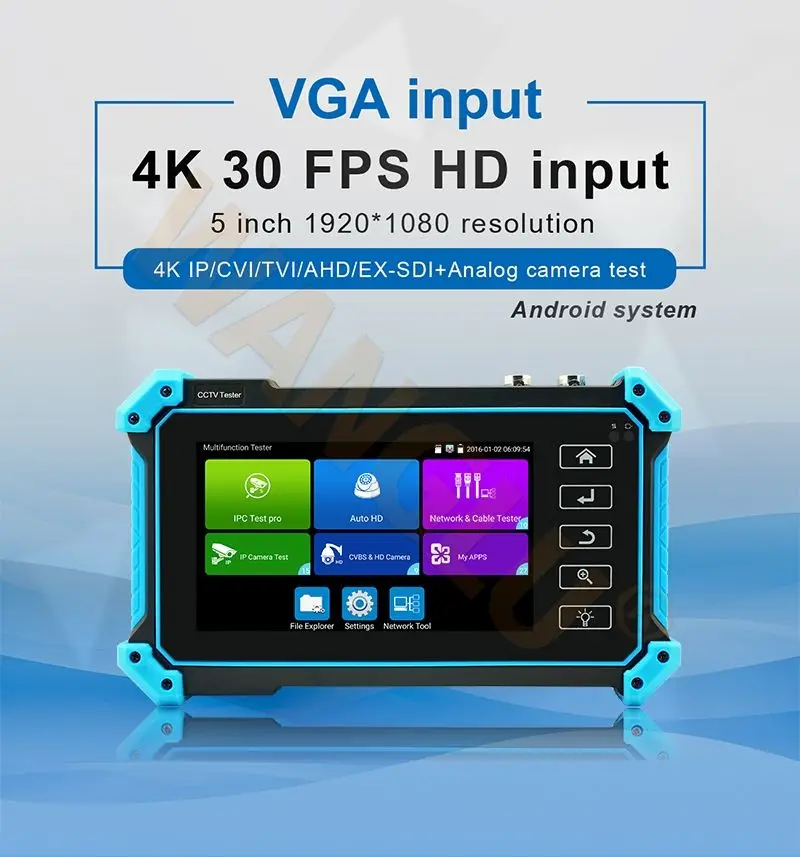 IPC-5200 Plus Полный 8MP IP CVI TVI AHD SDI аналоговый 6 в 1 VGA и 4K HD ВХОД IP-камеры тестер |