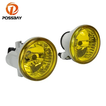 

POSSBAY Car Front Bumper Fog Light Yellow Light LED Fog Lamp Assembly with 9006 Light Bulbs 12V for Toyota Prius Scion 2004-2009