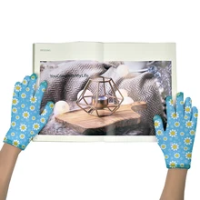 Moda pouco crisântemo impressão luvas casuais ao ar livre quente tela de toque luvas femininas de alta qualidade ciclismo jardim trabalho luvas
