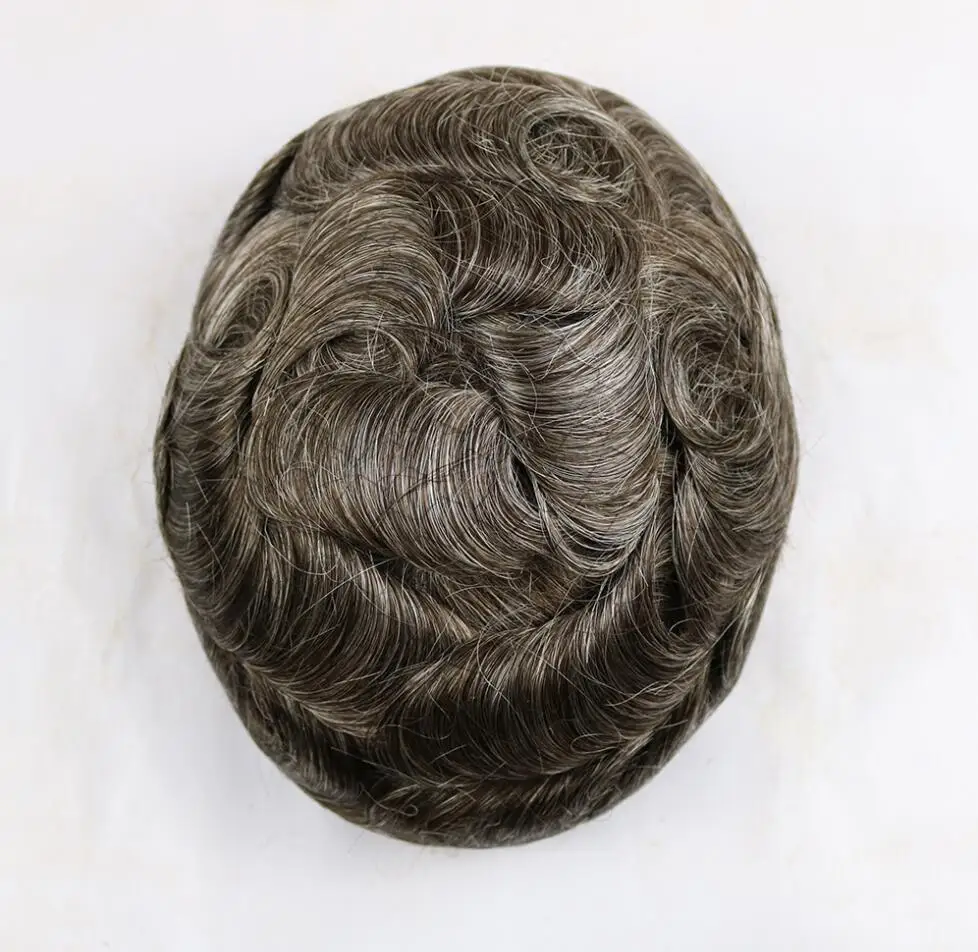 SimBeauty Швейцарский Кружевной передний парик с натуральными волосами для мужчин тонкий Моно Топ с ПУ кожи вокруг мужские парики замена волос системы