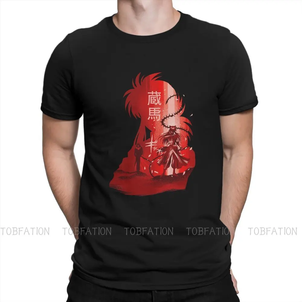 Красная футболка с круглым вырезом Kurama Of Spirit World ткань YuYu Hakusho Классическая
