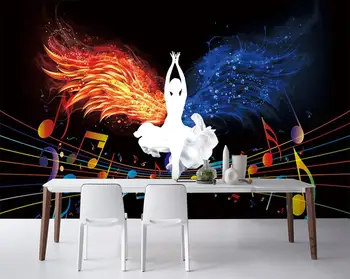 

[Self-Adhesive] 3D Dancing Girl Shadow WG602 Wall Paper mural Wall Print Decal Wall Murals Belly