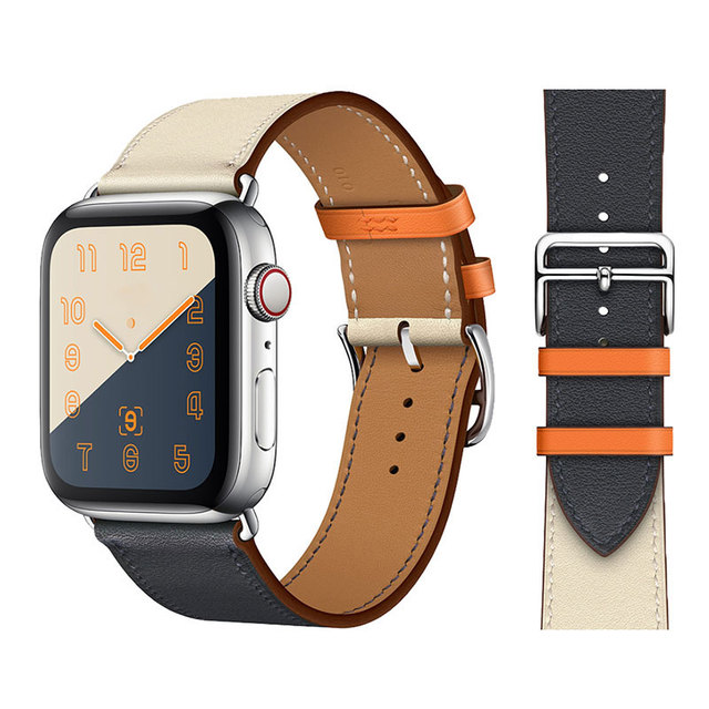 tour for Apple watch band 44mm 40mm 45mm 41mm 42mm 38mm 44 45 mm Genuine Leather bracelet iWatch serie 3 4 5 se 6 7 strap