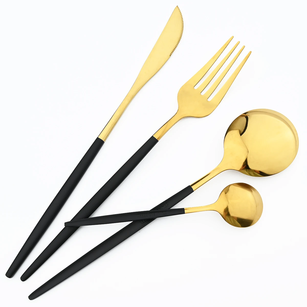 Cutlery Set Western Style Cutlery Set Picnic Cutlery Set Stainless Steel Cutlery Set 4Pcs/Set Colorful Dinnerware Set Knife Fork Coffee Spoon Silverware